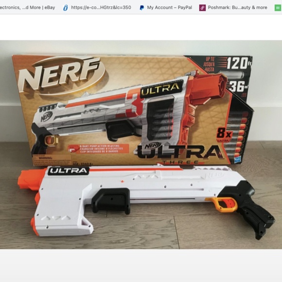 NERF Ultra Three Blaster, Pump-Action, 8-Dart Internal Clip - Picture 2 of 5